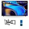 Sony K55XR80 55 Inch IMAX Enhanced Bravia OLED 4K HDR Google TV with a Walts TV Large/Extra Large Full Motion Mount for 43"-90" Compatible TV's and Walts HDTV Screen Cleaner Kit (2024) view 1