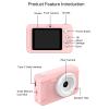 40MP 1080P Camera, 8X Zoom Anti Shake 4K HD Auto Focus Selfie Digital Camera for Beginner Multiple Scenes Recording (Light red) view 4