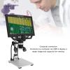 1600X Magnification 12MP 1080P Microscope with Extra Long Stand, Adjustable Brightness LED Lights, 9 inch LCD Display for Plants Rocks Circuit Boards Observation view 4
