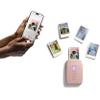 Bundle with Compatible Fuji Mini Link 3 Smartphone Printer Clay White + Fuji Film Value Pack 20 Sheets Accessories Bundle with Album + 5 Plastic Desk Frames + Paper & Sticker Frames (Rose Pink) view 3