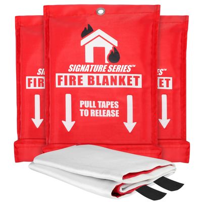 Signature Series Fire Blanket | Flame Suppression Fiberglass Blanket for Home & Kitchen Safety | Ultimate Fire Protection Blankets That Never Expire