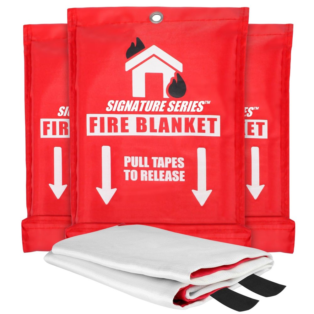 Signature Series Fire Blanket | Flame Suppression Fiberglass Blanket for Home & Kitchen Safety | Ultimate Fire Protection Blankets That Never Expire