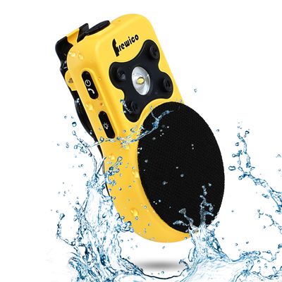 Frewico Wearable Bluetooth Speaker IP67 Waterproof Wireless Speaker with Phone Brightness LED,ENC Built-in Mic,Magnetic Clip-on,18H Playtime,Glove-Friendly Buttons,Portable for Hands-Free Music/Calls