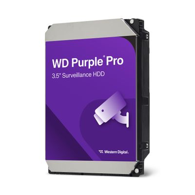 Western Digital 12TB WD Purple Pro Surveillance Internal Hard Drive HDD - SATA 6 Gb/s, 512 MB Cache, 3.5" - WD122PURP