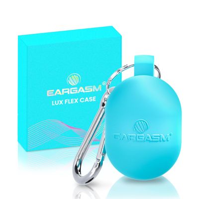 Eargasm Lux Flex Case for Earplugs - Soft Silicone Protective Carrying Case with Magnetic Closure, Keyring & Carabiner to Keep Earplugs Secure, Clean and Ready to Wear On-The-Go - 1.4 in x 2.3 in