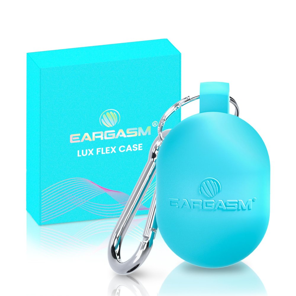 Eargasm Lux Flex Case for Earplugs - Soft Silicone Protective Carrying Case with Magnetic Closure, Keyring & Carabiner to Keep Earplugs Secure, Clean and Ready to Wear On-The-Go - 1.4 in x 2.3 in