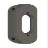 Angled Doorbell Mount compatible with Reolink Video Doorbell (70-Degree, Black, Hardwire Gen1) view 1