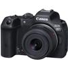 Canon EOS R7 Mirrorless Camera w/Canon RF-S 18-45mm f/4.5-6.3 is STM Lens + LED Video Light + Camera Case + 64GB Memory (13pc Bundle) (Renewed) view 2