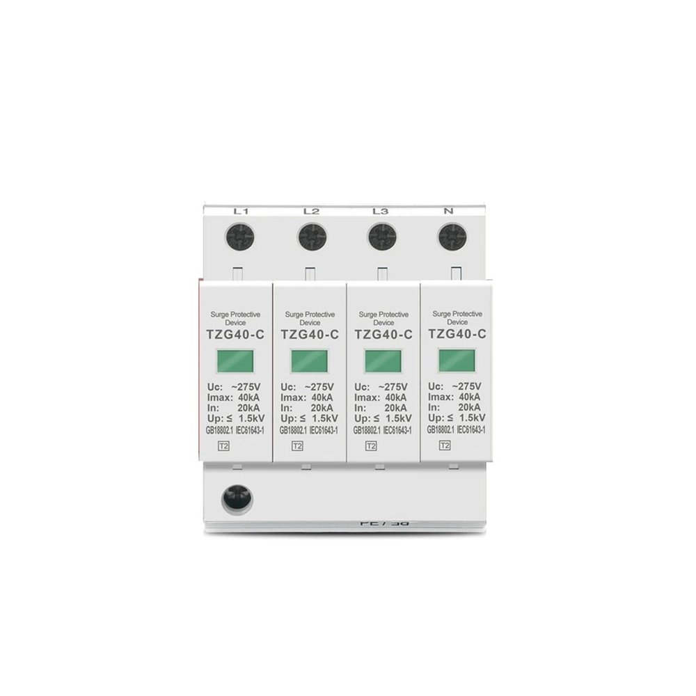 Boartechs Voltage Surge Arrester Device AC-SPD 4P 3P+N 10-20KA 20-40KA 30-60KA 275V 385V Low-Voltage Arrester Device(420V,10-20KA)