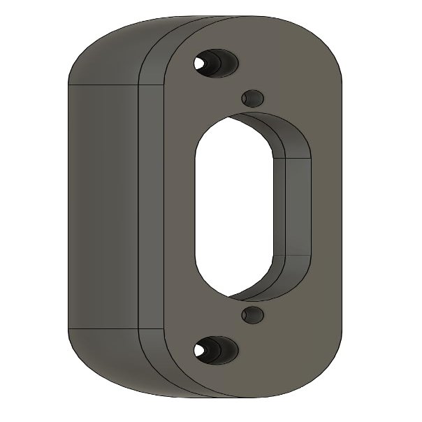 Angled Doorbell Mount compatible with Reolink Video Doorbell (35-Degree, Black, Hardwire)