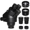 Microscope Accessories Kit 3.5X-90X Simul Focal Trinocular Zoom Stereo Microscope Head synchronous Industrial Microscope Head 0.5X 2.0X Auxiliary Len(3.5-90X) view 1