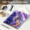 AIRWEE Keyboard Case for iPad Pro 12.9 inch 6th Generation 2022,for iPad Pro 12.9" 5th Gen 2021/4th Gen 2020 Case with Keyboard & Pencil Holder,Clear Rotate Stand for iPad 12.9 Pro Case,Marbling 3 view 4
