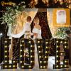 Pooqla 4 FT Marquee Light Up Letters, Black Marquee Letter Lights 4 Feet Tall, Giant Mosaic Sign Big for Balloons Birthday Party Anniversary Wedding Decorations, Warm White Letter Q view 3