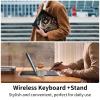 Keyboard Case for iPad Pro 12.9 inch 6th Generation 2022,for iPad Pro 12.9" 5th Gen 2021/4th Gen 2020 Case with Keyboard & Pencil Holder,Clear Rotate Stand for iPad 12.9 Pro Case,Moon Smile Face view 3