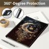 Keyboard Case for iPad Pro 12.9 inch 6th Generation 2022,for iPad Pro 12.9" 5th Gen 2021/4th Gen 2020 Case with Keyboard & Pencil Holder,Clear Rotate Stand for iPad 12.9 Pro Case,Moon Smile Face view 4