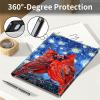 AIRWEE Keyboard Case for iPad Pro 12.9 inch 6th Generation 2022,for iPad Pro 12.9" 5th Gen 2021/4th Gen 2020 Case with Keyboard & Pencil Holder,Clear Rotate Stand for iPad 12.9 Pro Case,Red Birds view 4