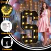 Pooqla 4 FT Marquee Light Up Letters, Black Marquee Letter Lights 4 Feet Tall for Birthday Decoration, Big Mosaic Letters Sign for Balloons Party Anniversary Wedding Decorations, Giant Warm White Z view 2