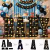 Pooqla 4FT Marquee Light Up Letters, Black Large Letter W Party Decorations view 4