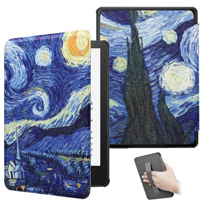 ZSLVPN Case for 6.8'' Kindle Paperwhite 11th Generation and Signature Edition 2021 Released - Lightweight Durable PU Leather Kindle Paperwhite Case with Hand Strap, Auto Wake/Sleep
