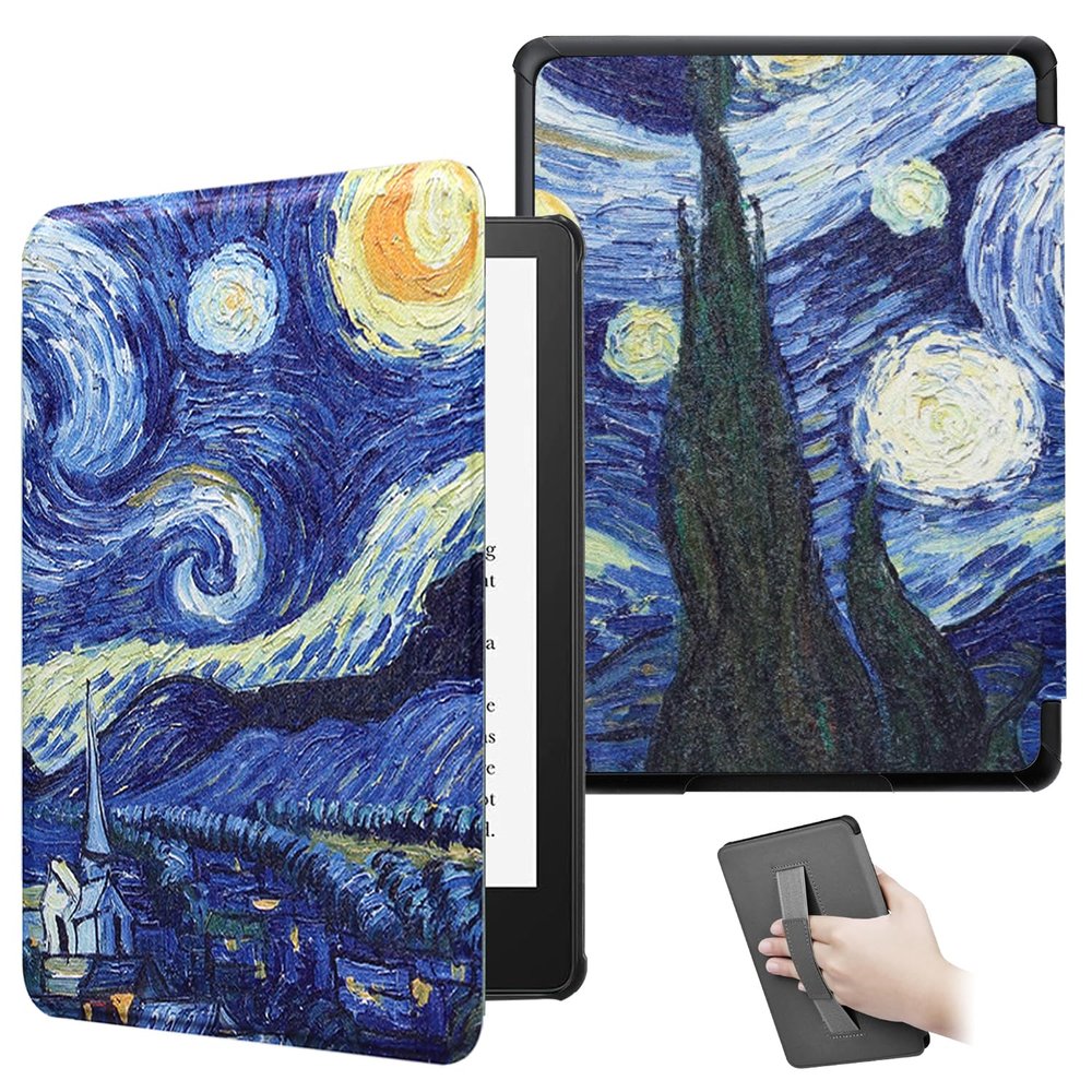 ZSLVPN Case for 6.8'' Kindle Paperwhite 11th Generation and Signature Edition 2021 Released - Lightweight Durable PU Leather Kindle Paperwhite Case with Hand Strap, Auto Wake/Sleep