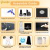 Pooqla 4 FT Light Up Marquee Numbers, Black Marquee Number Lights 4 Feet Tall for 8th 18th 80th Birthday, Giant Letter Big Mosaic Numbers for Balloons Party Anniversary Wedding Decorations, Number 8 view 4