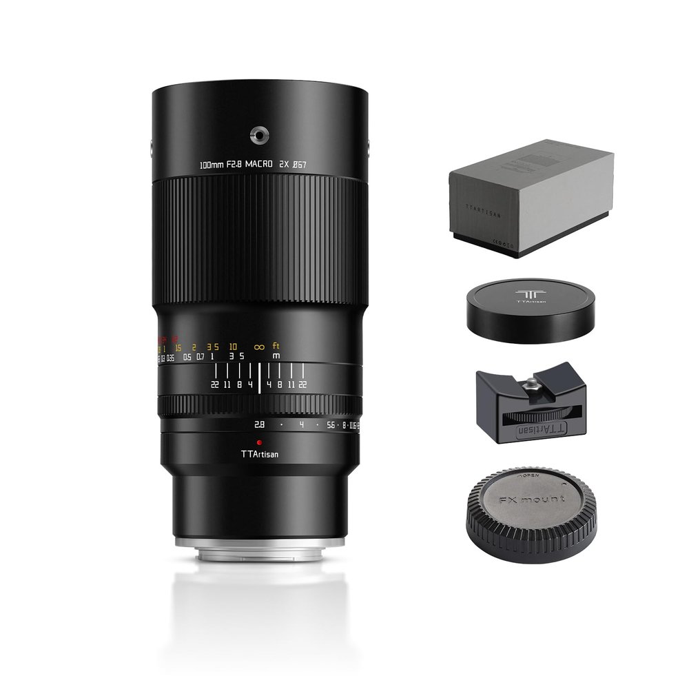 TTArtisan 100mm F2.8 Macro 2X Full Frame Mirrorless Camera Lenses for X-Mount X-A3 X-A5 X-A7 X-H1 X-T100 X-T20 X-T200 X-T3 X-T30 X-T30II X-T4 X-Pro3 X-E3 X-E4 X-S10
