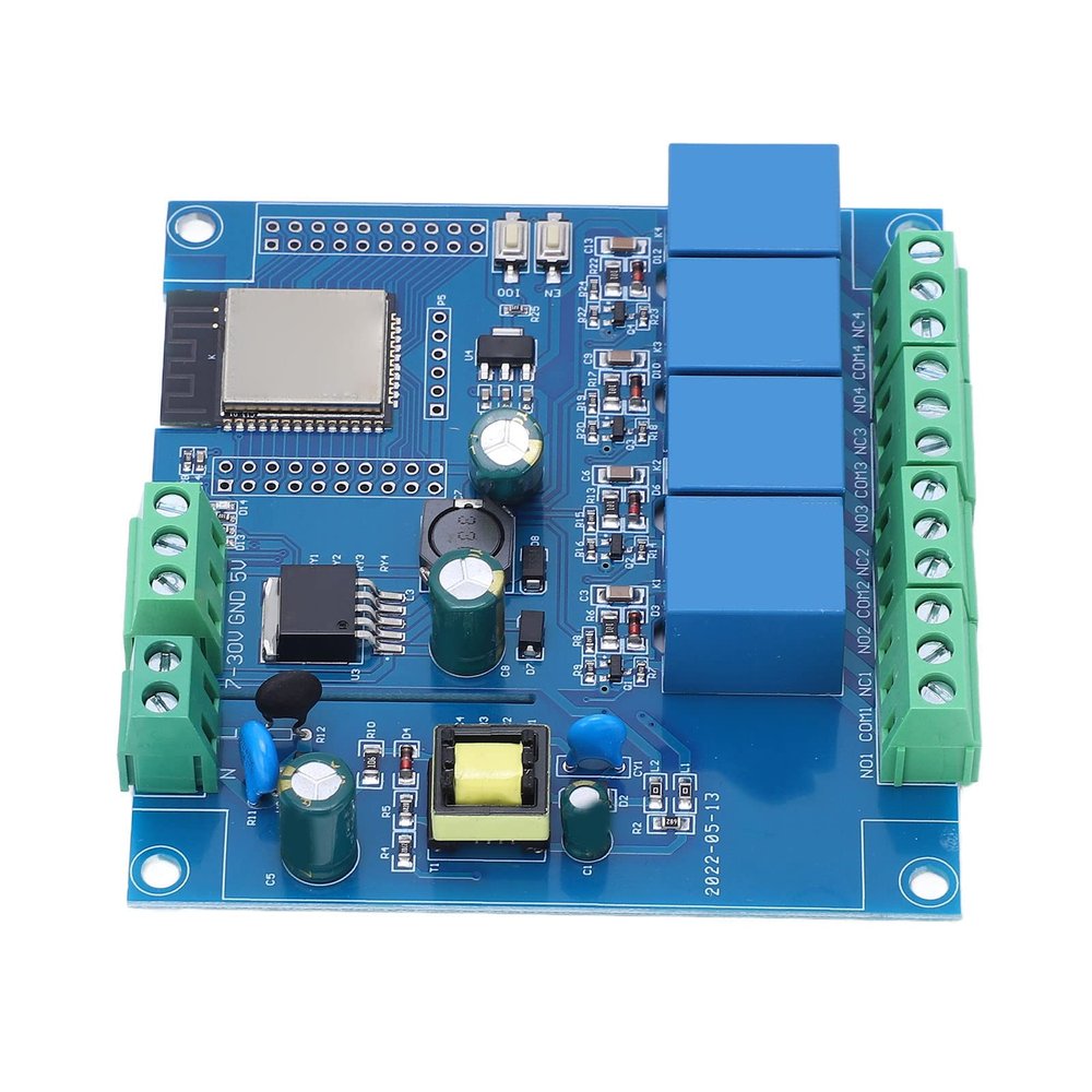 Development Board 4 Way Relay Module Resettable Development Board for Smart House Control Learning