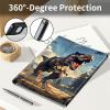 AIRWEE Keyboard Case for iPad Pro 12.9 inch 6th Generation 2022,for iPad Pro 12.9" 5th Gen 2021/4th Gen 2020 Case with Keyboard & Pencil Holder,Clear Rotate Stand for iPad 12.9 Pro Case,Dinosaur view 4