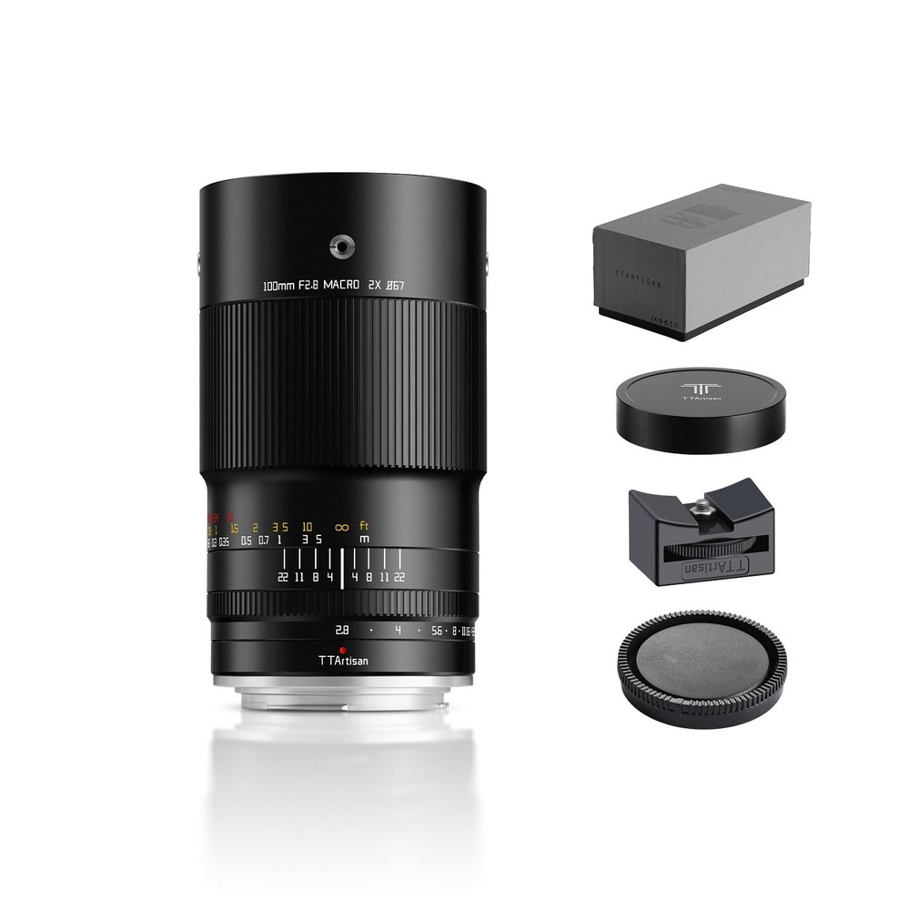 TTArtisan 100mm f/2.8 2X Macro for F-Mount, 100mm Macro Lens 2X Magnification Full Frame Camera Manual Focus Lenses Df D5 D6 D850 D810A D810 D780 D750 D610