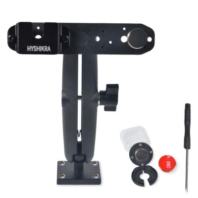 HYSHIKRA Universal Walkie-Talkie and CB Microphone Bracket, Self Tapping Screw Mounting Radio Holder with Mobile Mic Magnetic Kit for Baofeng Cobra Yaesu Midland Motorola