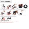 HYSHIKRA Universal Walkie-Talkie and CB Microphone Bracket, Self Tapping Screw Mounting Radio Holder with Mobile Mic Magnetic Kit for Baofeng Cobra Yaesu Midland Motorola view 2