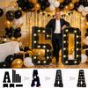 Pooqla 4FT Marquee Light Up Numbers 4 for 4th 40th Birthday Decorations view 4