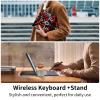 AIRWEE Keyboard Case for iPad Pro 12.9 inch 6th Generation 2022,for iPad Pro 12.9" 5th Gen 2021/4th Gen 2020 Case with Keyboard & Pencil Holder,Clear Rotate Stand for iPad 12.9 Pro Case,Black and Red view 3