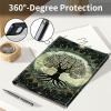 AIRWEE Keyboard Case for iPad Pro 12.9 inch 6th Generation 2022,for iPad Pro 12.9" 5th Gen 2021/4th Gen 2020 Case with Keyboard & Pencil Holder,Clear Rotate Stand for iPad 12.9 Pro Case,Tree Roots view 4