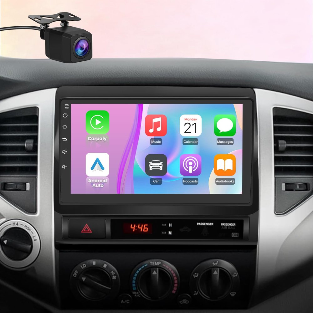 Junsun 5G WiFi Car Radio for Toyota Tacoma 2005-2015,Support JBL Sound System,Wireless CarPlay/Android Auto,GPS DSP RDS,Upgrade Bluetooth 5.0 with HD Backup Camera 2GB RAM 32GB ROM