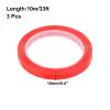 MECCANIXITY 3Pcs 10mm(3/8 inch) x 10m Phone Repair Adhesive Tape LCD Screen Repair Sticker Double Sided for Cell Phone Tablet Laptop Clear Red view 2