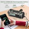 Emergency Radio, Real 12000mAh Long Lasting, Hand Crank for Emergency Power, AM/FM/SW/ 7 NOAA Weather Bands,SOS, Cell Phone Charger, Bright Flashlight, Portable Solar Radio for Outdoor/Survival Kit view 2