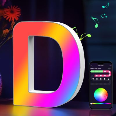 Light Up Letters Marquee Letter LED Lights Music Sync RGB Color Changing