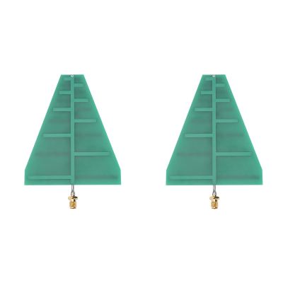 2PCS Log Periodic UWB Antenna 1.35-9.5GHz 5-6dB Gain Ultra Wideband Logarithmic Antenna SMA Connector for Industrial