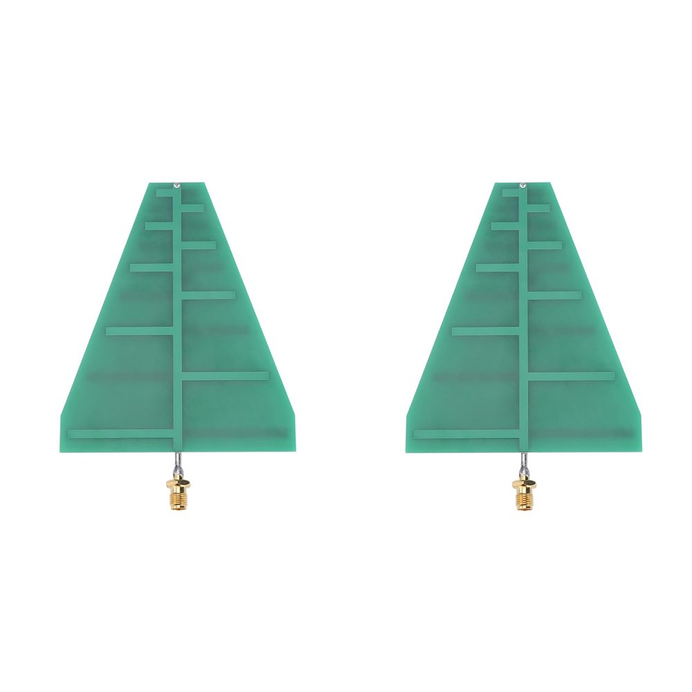 2PCS Log Periodic UWB Antenna 1.35-9.5GHz 5-6dB Gain Ultra Wideband Logarithmic Antenna SMA Connector for Industrial