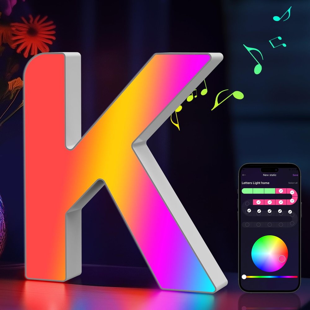 Light Up Letters Marquee Letter LED Lights Music Sync RGB Color Changing