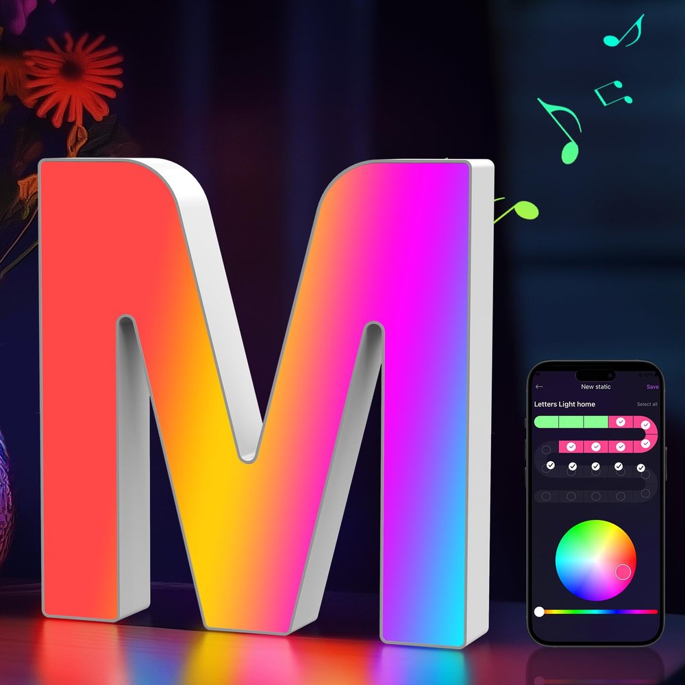 Light Up Letters Marquee Letter LED Lights Music Sync RGB Color Changing