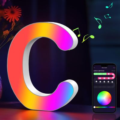 Light Up Letters Marquee Letter LED Lights Music Sync RGB Color Changing