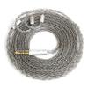 2 Meter QDC in Ear Monitor Cable, KZ ZS10 PRO IEM Extension Headphone Cable Cords for EDX PRO/Castor/CCA CRA, KBEAR ST12 Plus 8 Core 4N OFC Silver-Plated Wire (Grey, Recessed 2 Pins, 4.4mm Plug) view 1