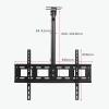 Adjustable Ceiling TV Mount Bracket, Tilt Swivel Telescopic Bracket Fits 32-70 Inch TVs, Fit Flat and Vaulted Ceiling, with Loading 40kg/88Lbs view 2