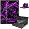Keyboard Case for iPad Pro 12.9 inch 6th Generation 2022,for iPad Pro 12.9" 5th Gen 2021/4th Gen 2020 Case with Keyboard & Pencil Holder,Clear Rotate Stand for iPad 12.9 Pro Case,Black Purple Dragon view 1