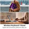 Keyboard Case for iPad Pro 12.9 inch 6th Generation 2022,for iPad Pro 12.9" 5th Gen 2021/4th Gen 2020 Case with Keyboard & Pencil Holder,Clear Rotate Stand for iPad 12.9 Pro Case,Black Purple Dragon view 3