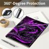 Keyboard Case for iPad Pro 12.9 inch 6th Generation 2022,for iPad Pro 12.9" 5th Gen 2021/4th Gen 2020 Case with Keyboard & Pencil Holder,Clear Rotate Stand for iPad 12.9 Pro Case,Black Purple Dragon view 4