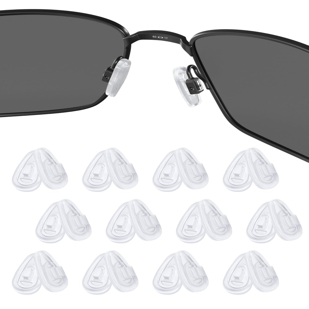Firtox Replacement Nose Pieces Nose Pads for Oakley Socket Ti OX5019/Socket 5.0 OX3217/Socket 5.5 OX3218/Steel Plate OX3222/Contrail OO4147 Glasses - 12 Pairs