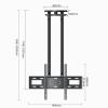 tv Wall Mount,Wall Mount tv Bracket, Ceiling TV Mount, Adjustable TV Mount Bracket, 2 Post Single Screen TV Mount, Tilt TV Mount for 55-120 Inch TVs, Ceiling Mount, Max 900x600mm view 2